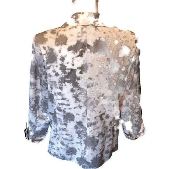 Robert Kitchen Canada Womens Blazer Jacket White and Taupe Button Size 14 Care - Picture 4 of 9